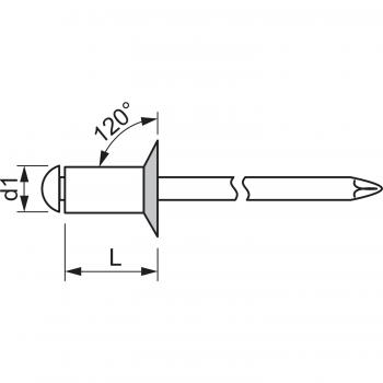 Blindniete Stahl/Stahl ISO15979 Ø3 - Ø5